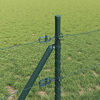 vidaXL Zaunpfosten Gr&uuml;n 25 x 0,4 m (13 mm Maschen) Stahl und PVC