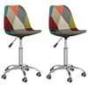 vidaXL Esszimmerst&uuml;hle 2 Stk. Drehbar Patchwork Stoff