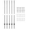 vidaXL Zaunpfosten 5 pcs Grau 140 cm Stahl