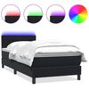 vidaXL Boxspringbett mit Matratze & LED Schwarz 100x210 cm Samt