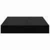 vidaXL Schweberegale 4 Stk. Hochglanz-Schwarz 23x23,5x3,8 cm MDF