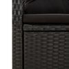 vidaXL 7-tlg. Garten-Essgruppe mit Kissen Schwarz Poly Rattan