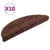 vidaXL Stufenmatten 10 Stk. 56x17x3 cm Braun Halbrund