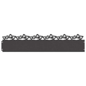 vidaXL Rasenkanten 10 pcs Schwarz 103 x 0,05 x 22 cm Stahl