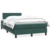 vidaXL Boxspringbett mit Matratze Dunkelgr&uuml;n 120x210 cm Samt