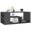vidaXL Couchtisch Hochglanz-Grau 100x50x40 cm Holzwerkstoff