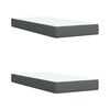 vidaXL Boxspringbett mit Matratze Dunkelgrau 200x200 cm Stoff