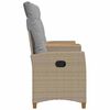 vidaXL Liegebank mit Tisch Beige und Hellgrau 126 x 65 x 112 cm