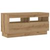 vidaXL TV-Schrank mit LED-Leuchten Artisan-Eiche 180x35x40 cm