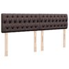 vidaXL Boxspringbett mit Matratze Dunkelbraun 200x200 cm Stoff
