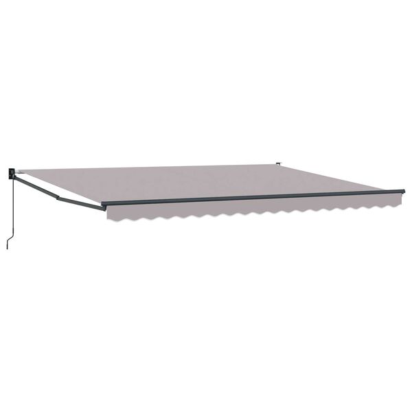 vidaXL Markise Hellgrau 4,5 &times; 3 m Polyester und Metall