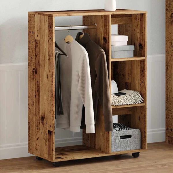 vidaXL Kleiderst&auml;nder Altholz-Optik 80x40x110 cm Holzwerkstoff
