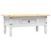 vidaXL Couchtisch Mexiko-Stil Kiefernholz Wei&szlig; 100x55x44 cm