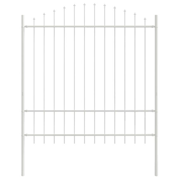 vidaXL Gartenzaun 3 pcs Wei&szlig; 170 x 215 cm Pulverbeschichteter Stahl