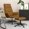 vidaXL Relaxsessel mit Hocker Braun Samt