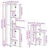 vidaXL Badezimmerm&ouml;bel-Set 4 pcs Graues Sonoma Sperrholz und Metall