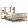 vidaXL Massivholzbett mit Regal ohne Matratze 140x190 cm Kiefernholz