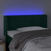 vidaXL LED Kopfteil Dunkelgr&uuml;n 103x16x78/88 cm Samt