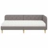 vidaXL Eckbettgestell mit Matratze Taupe 100 x 200 cm Stoff