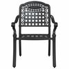 vidaXL Garten Essgruppe 7 pcs Schwarz Aluminium