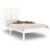 vidaXL Massivholzbett ohne Matratze Wei&szlig; 90x200 cm Kiefernholz