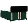 vidaXL Boxspringbett mit Matratze Dunkelgr&uuml;n 160x200 cm Samt
