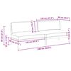 vidaXL Sofa Set mit Kissen Uni Grau 240 x 92 x 69 cm Massivholz Akazie