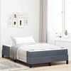 vidaXL Boxspringbett mit Matratze Dunkelgrau 120 x 220 cm Stoff