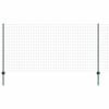 vidaXL Euro-Zaun mit Pfosten 10 x 1,2 m PVC-beschichteter Stahl Gr&uuml;n