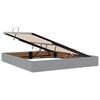 vidaXL Bett mit Stauraum und LED Hellgrau 180 x 200 cm Polyester