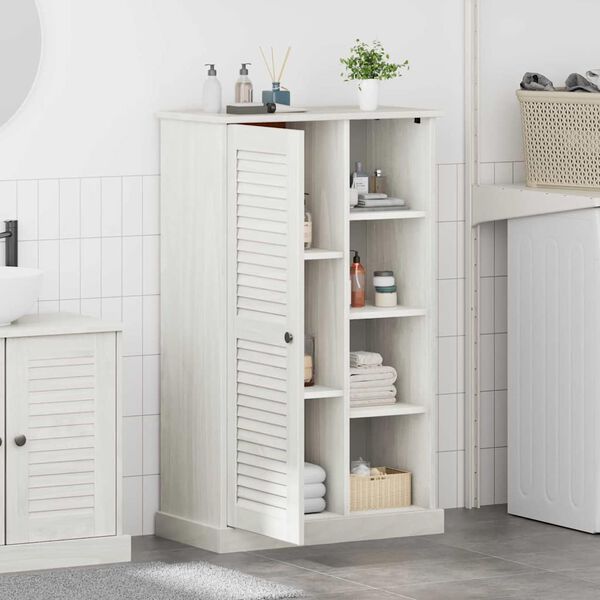 vidaXL Badezimmerschrank VIGO Wei&szlig; und Antikwei&szlig; 68 x 34 x 110 cm