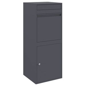 vidaXL Paketdrop-Box mit Speicher Anthrazit 41 x 38 x 103 cm Stahl