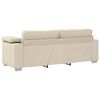 vidaXL Sofa Beige 219 x 77 x 82 cm Leinenmischgewebe