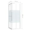 vidaXL Duschkabine ESG 70x70x180 cm