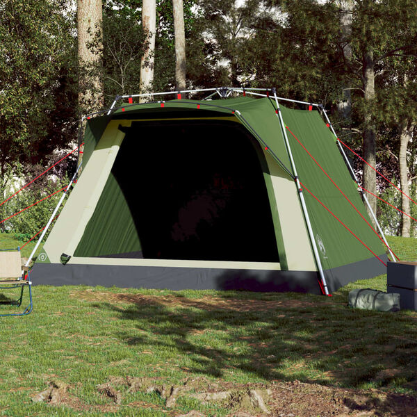 vidaXL Campingzelt 4 Personen Gr&uuml;n Quick Release