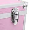 vidaXL Kosmetikkoffer 37x24x40 cm Rosa Aluminium