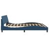 vidaXL Bettgestell "Dover" Blau 200x200 cm Stoff