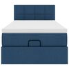 vidaXL Ottomane Bett mit Matratze & LEDs Blau 100x200 cm Stoff