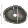 vidaXL Waschbecken Flussstein Oval (29-38)x(24-31) cm