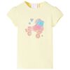 Kinder-T-Shirt Zartgelb 128