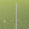 vidaXL Zaun mit Pfosten Silber 1 x 50 m Stahl