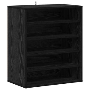 vidaXL Schuhschrank 60 x 35 x 70 cm Holzwerkstoff Schwarz Eichen-Optik