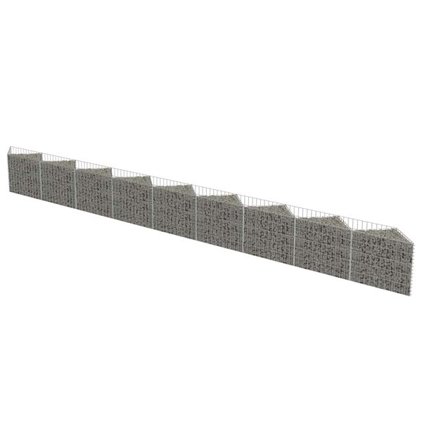 vidaXL Gabionenwand Verzinkter Stahl 630&times;30&times;50 cm