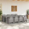 vidaXL Garten Essgruppe 9 pcs Wei&szlig; Polypropylen