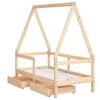 vidaXL Kinderbett mit Schubladen 70x140 cm Massivholz Kiefer