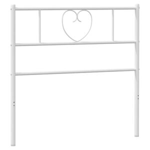 vidaXL Ersatz-Kopfteil Metall Wei&szlig; 90 cm
