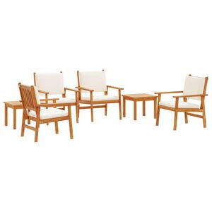 vidaXL Gartensofa-set 6 pcs Braun Massivholz Akazie