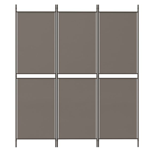 vidaXL 3-tlg. Paravent Anthrazit 150x180 cm Stoff