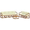 vidaXL Outdoor-Sofagarnitur 8 stk. Natur und Creme