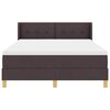 vidaXL Boxspringbett mit Matratze Dunkelbraun 190 x 140 cm Polyester